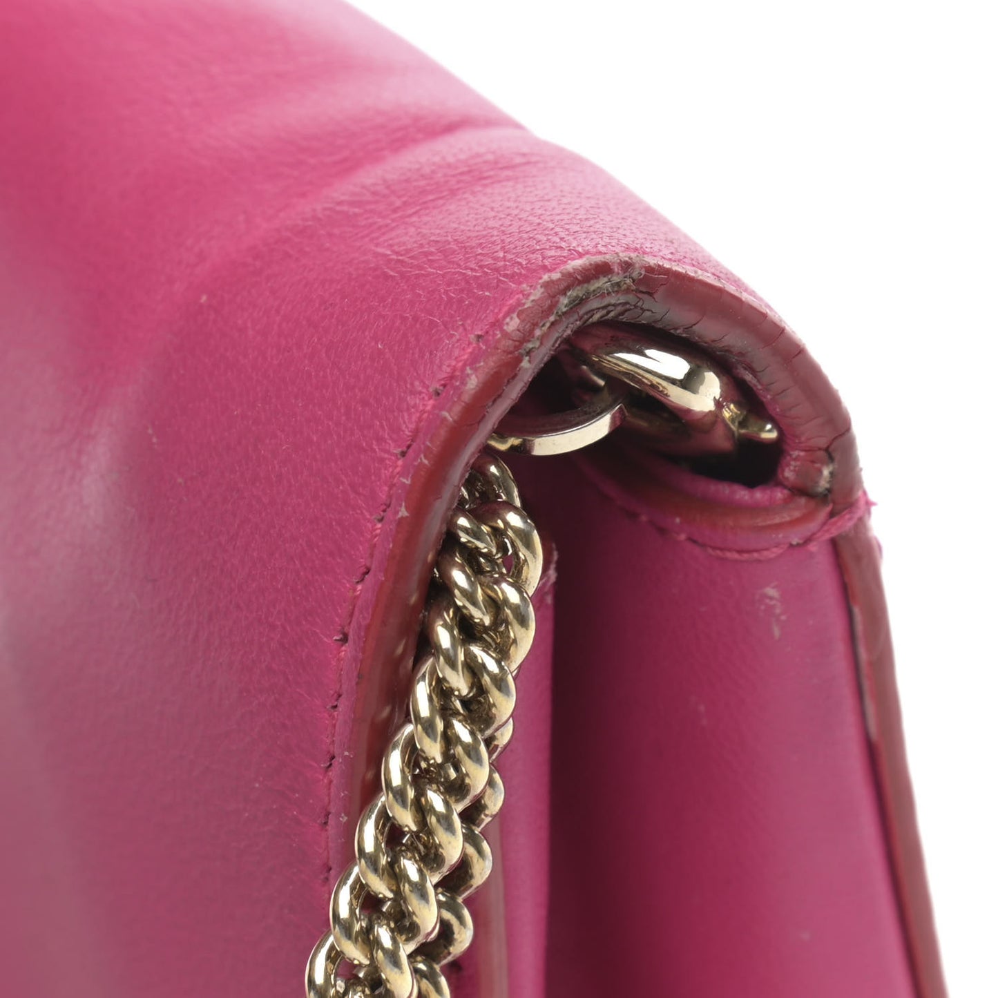 Calfskin Palazzo Chain Evening Bag Pink