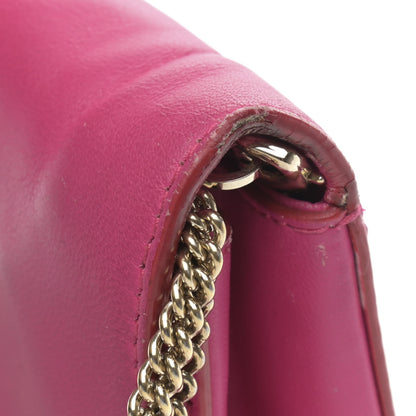 Versace Calfskin Palazzo Chain Evening Bag Pink 14 of 14