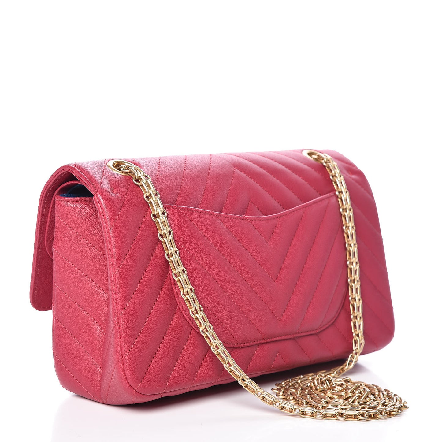 Sheepskin Chevron Quilted 2.55 Reissue 225 Flap Dark Pink