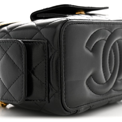 Chanel Lambskin Quilted Polly Pocket East West Top Vanity With Chain Black 9 of 10