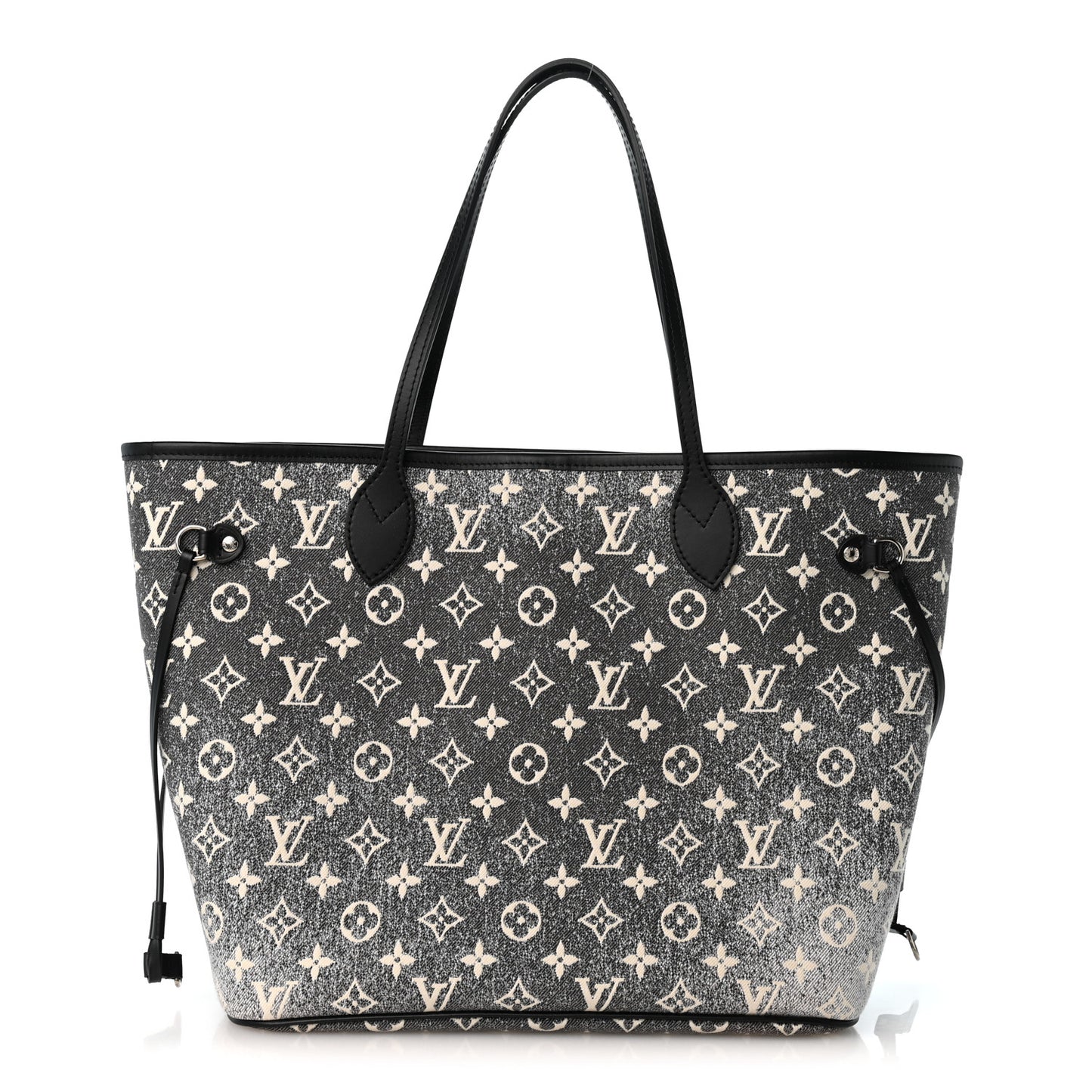 Denim Monogram Jacquard Neverfull MM Grey