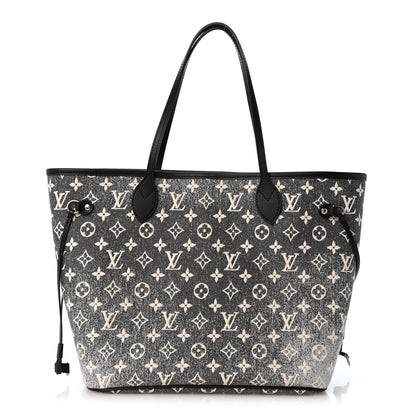 Louis Vuitton Denim Monogram Jacquard Neverfull MM Grey 1 of 10