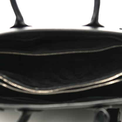 Saint Laurent Calfskin Crocodile Embossed Small Sac de Jour Black 5 of 12
