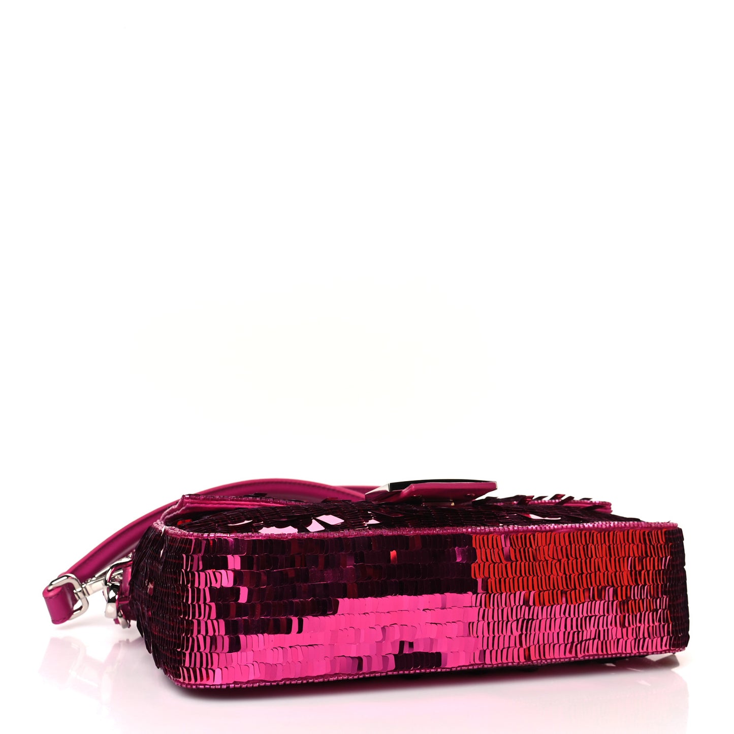 Sequin Paillettes Shiny Nappa Sex and the City Baguette Ciclamino Pilar