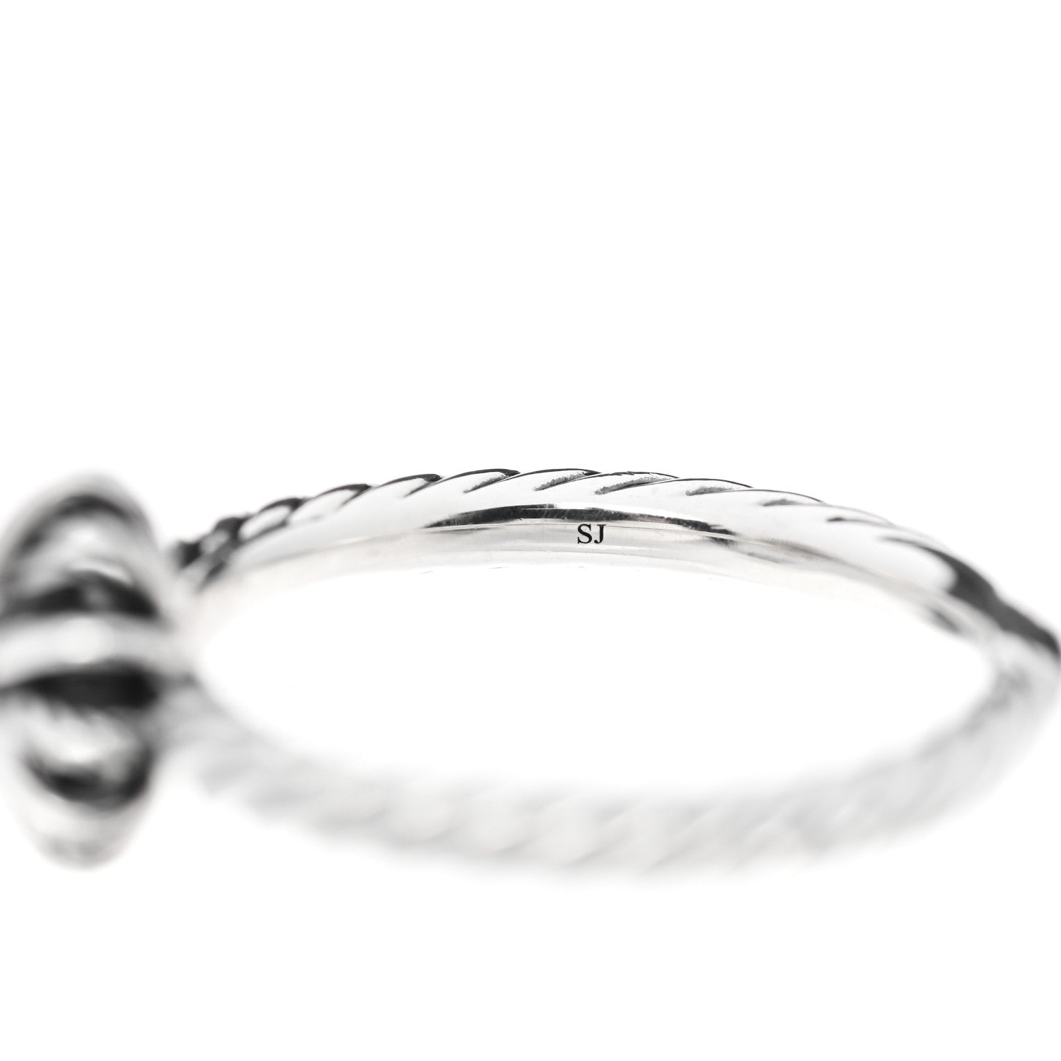 David Yurman Sterling Silver Diamond Petite Starburst Ring 56 7.5 5 of 5