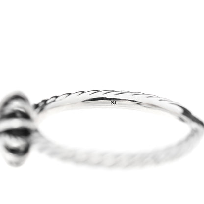 David Yurman Sterling Silver Diamond Petite Starburst Ring 56 7.5 5 of 5