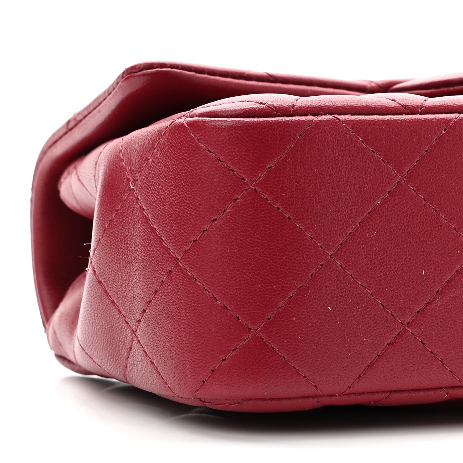 Chanel Lambskin Quilted Mini Rectangular Flap Burgundy 9 of 10