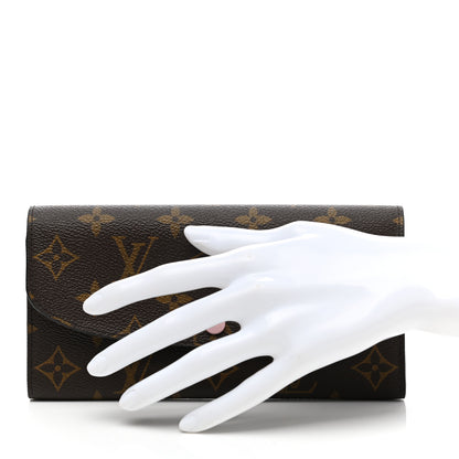 Louis Vuitton Monogram Emilie Wallet Rose Ballerine 2 of 7