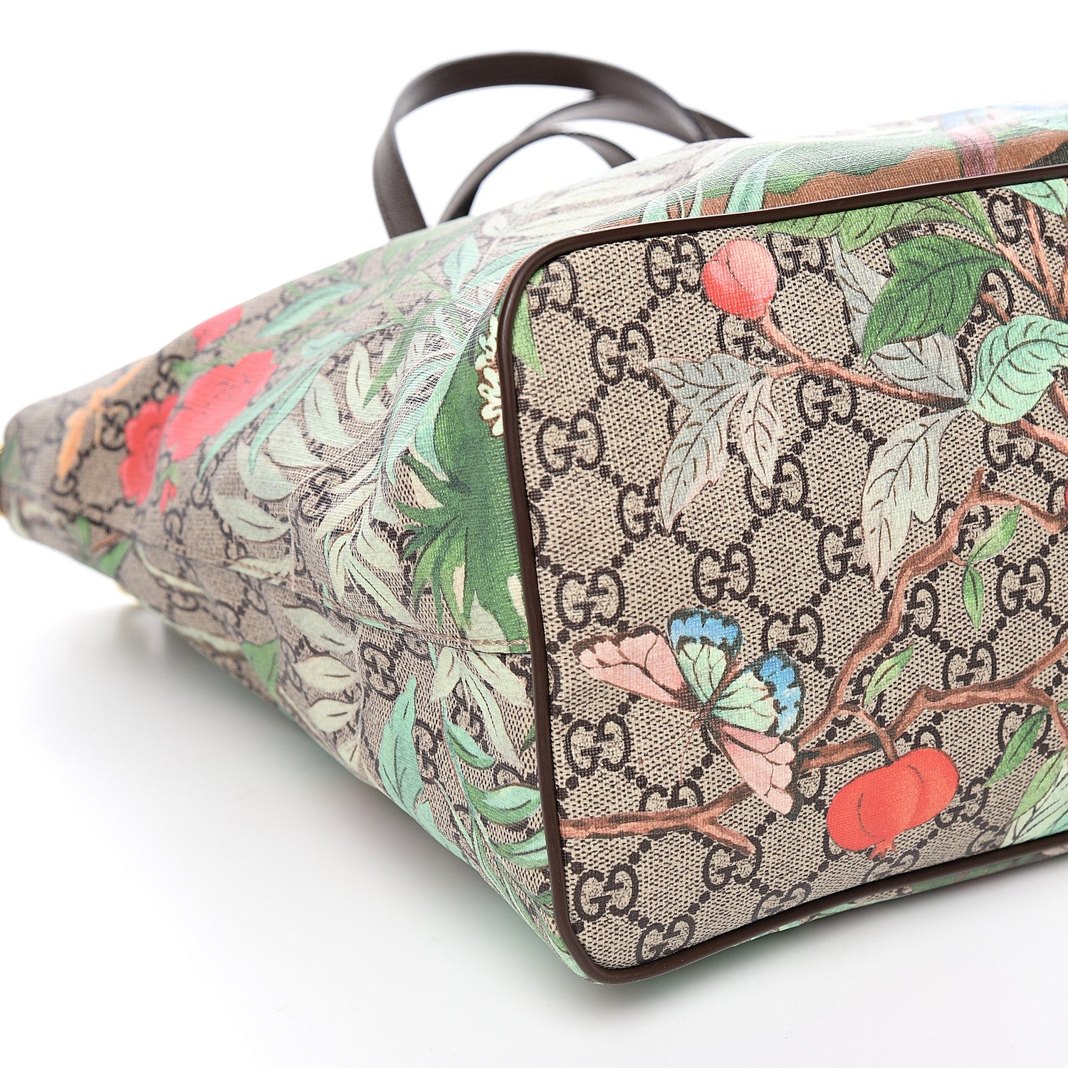 Gucci Soft GG Supreme Monogram Tian Medium Crossbody Tote Beige Multicolor New Acero 7 of 10