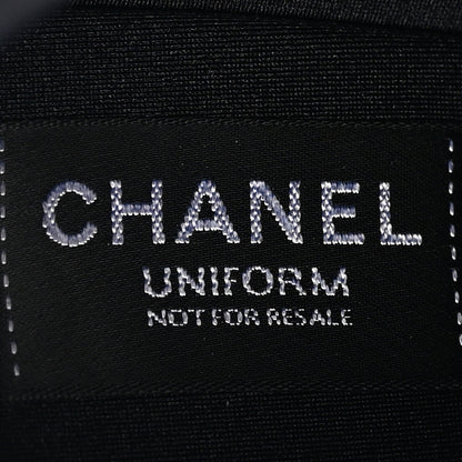 Chanel Lambskin Fabric CC Sneakers 37.5 Black 7 of 9