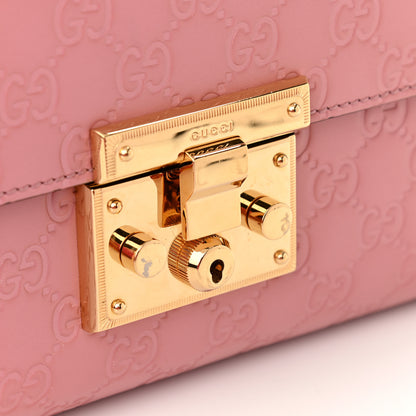Gucci Guccissima Signature Medium Padlock Shoulder Bag Rose Baby Candy 8 of 11