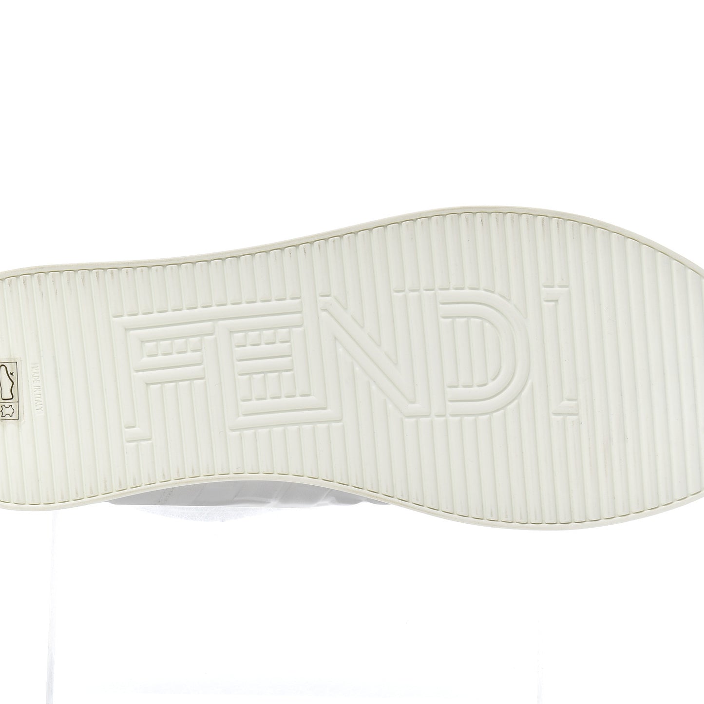 Nappa Macro FF Embossed Womens High Top Sneakers 37.5 White Ice