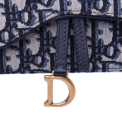 Christian Dior Oblique Saddle Belt Bag Blue 11 of 12