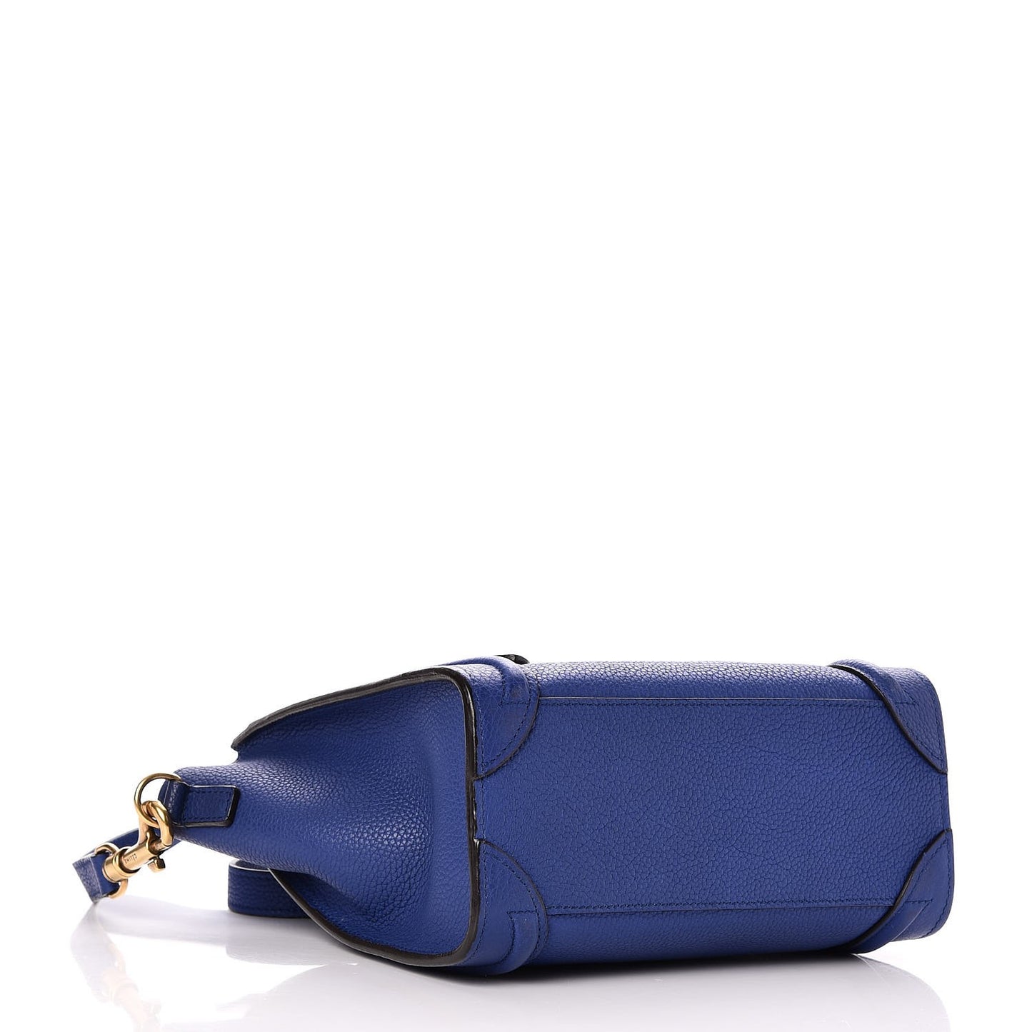Drummed Calfskin Nano Luggage Indigo