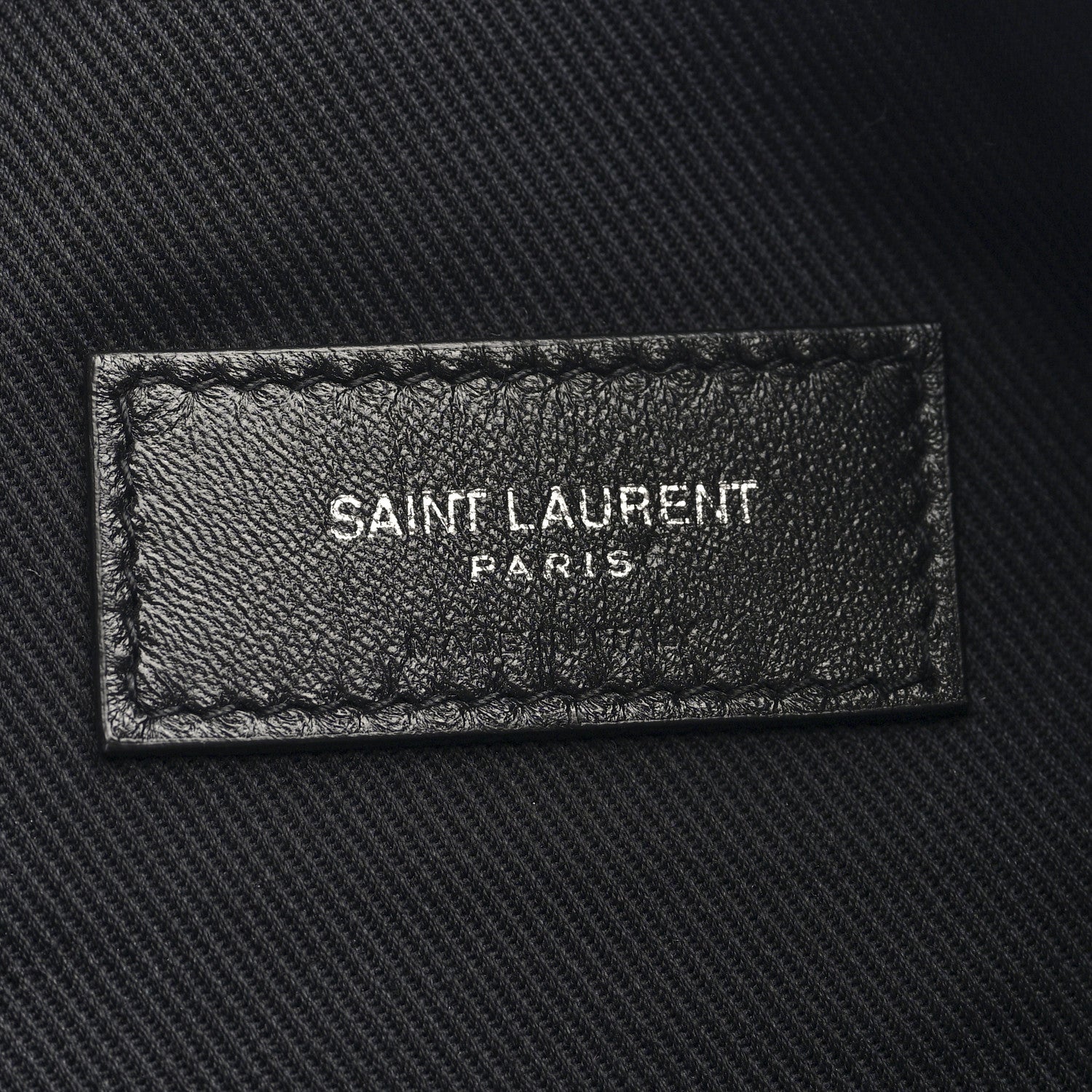 Saint Laurent Suede All-Over Monogram Giant Bucket Bag Black 6 of 9