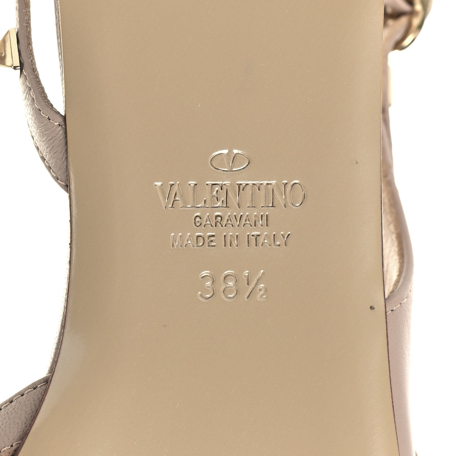 Valentino Garavani Nappa Rockstud Slingback Flats 38.5 Poudre 8 of 10