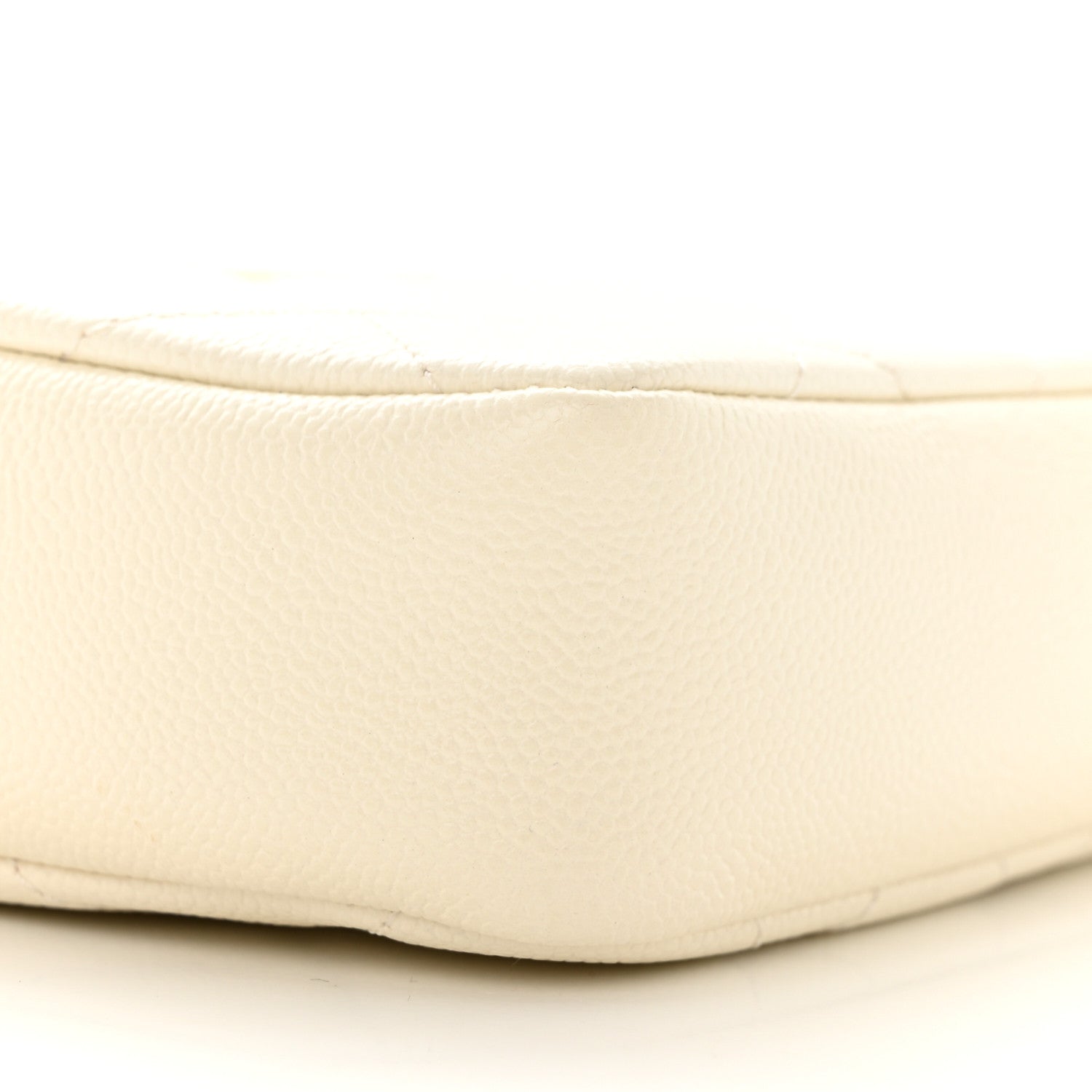Chanel Shiny Caviar Quilted Chain Melody Camera Bag White 9 of 11