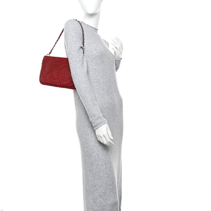 Chanel Calfskin On the Bund Pochette Dark Red 2 of 9