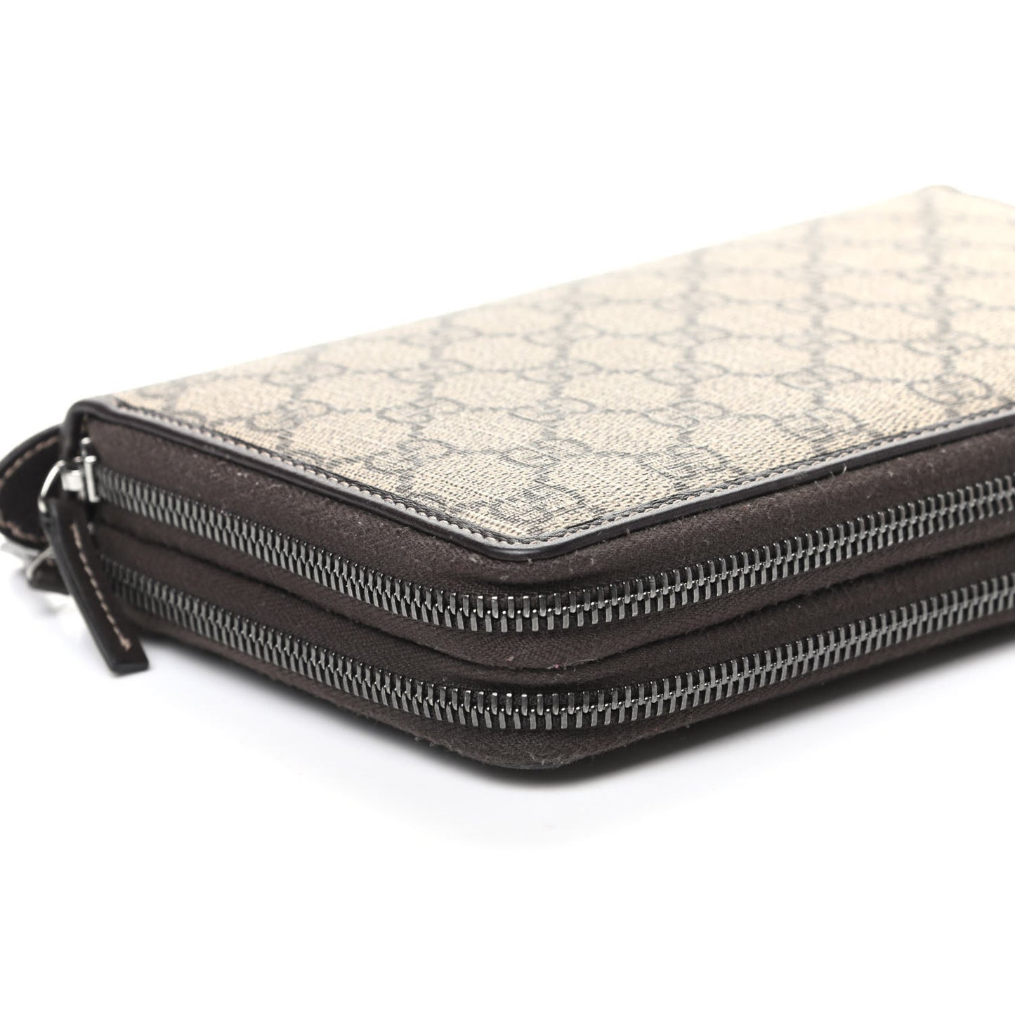 GG Supreme Monogram Travel Document Case Dark Brown