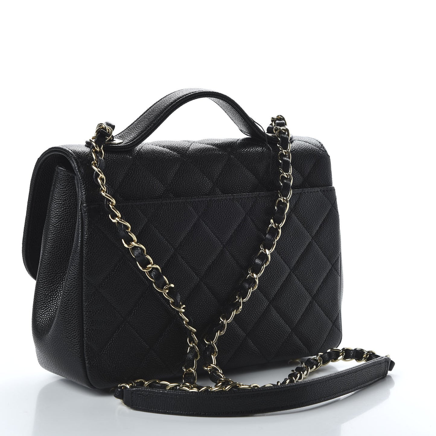Caviar Quilted Medium Business Affinity Flap Black