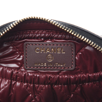 Chanel Caviar Quilted Small Curvy Pouch Cosmetic Case Black 6 of 10