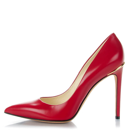 Louis Vuitton Glazed Calfskin Eyeline Pumps 38.5 Rouge 1 of 7