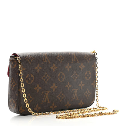 Louis Vuitton Monogram Pochette Felicie Chain Wallet Fuchsia 4 of 9