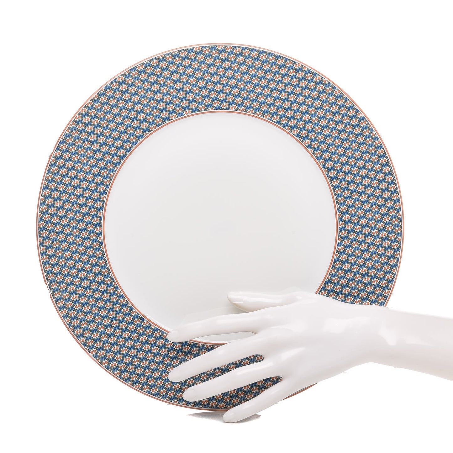 Porcelain Tie Dinner Plate Set of 2