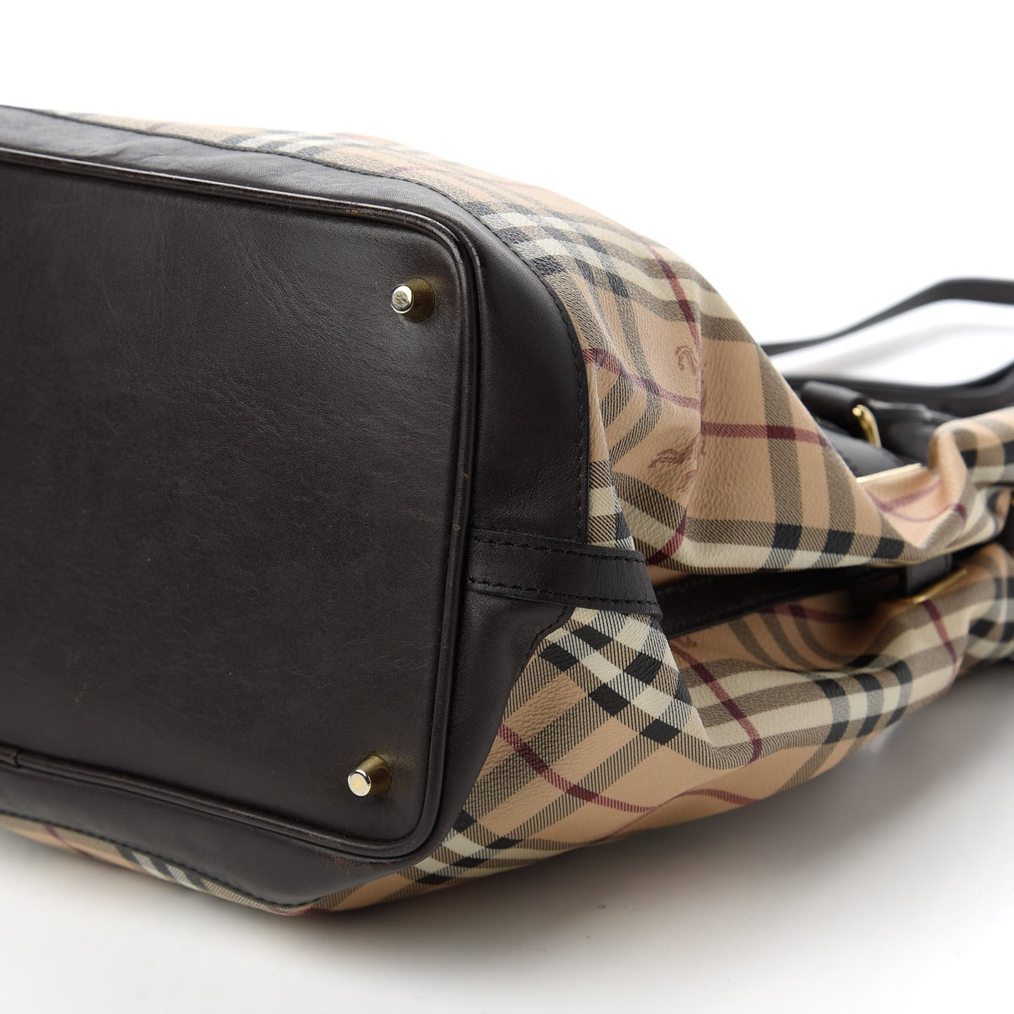 Haymarket Check Medium Golderton Tote Chocolate