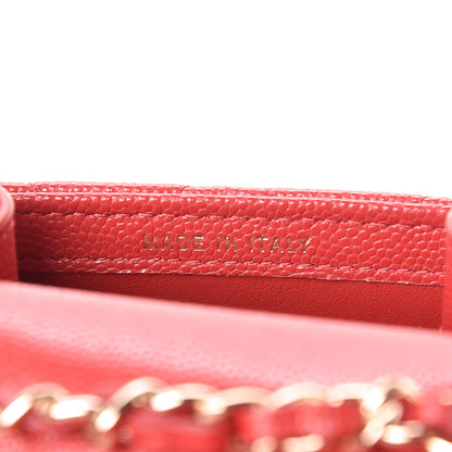 Chanel Caviar Quilted Classic Phone Holder Red 7 of 13