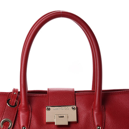 Jimmy Choo Grainy Calfskin Tote Red 9 of 9