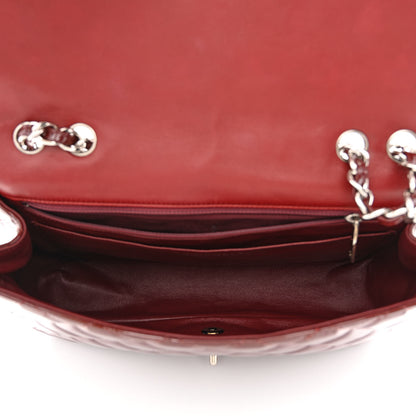 Chanel Patent Quilted Jumbo Single Flap Dark Red 5 of 11