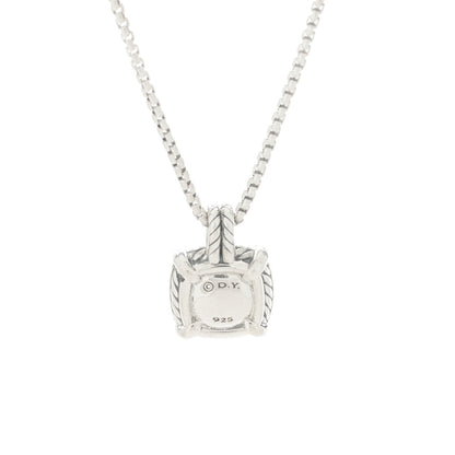 David Yurman Sterling Silver Diamond Black Orchid 9mm Chatelaine Pave Bezel Pendant Necklace 6 of 6