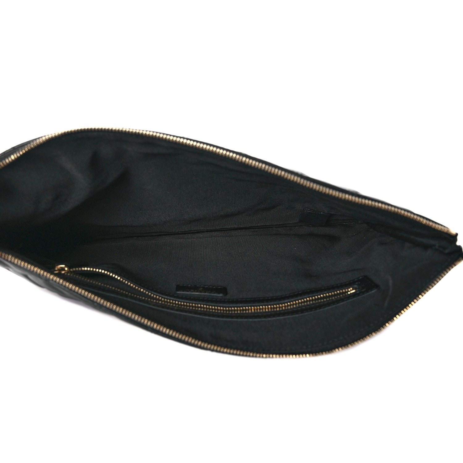 Chanel Lambskin Quilted Large Cosmetic Case Black 5 of 11