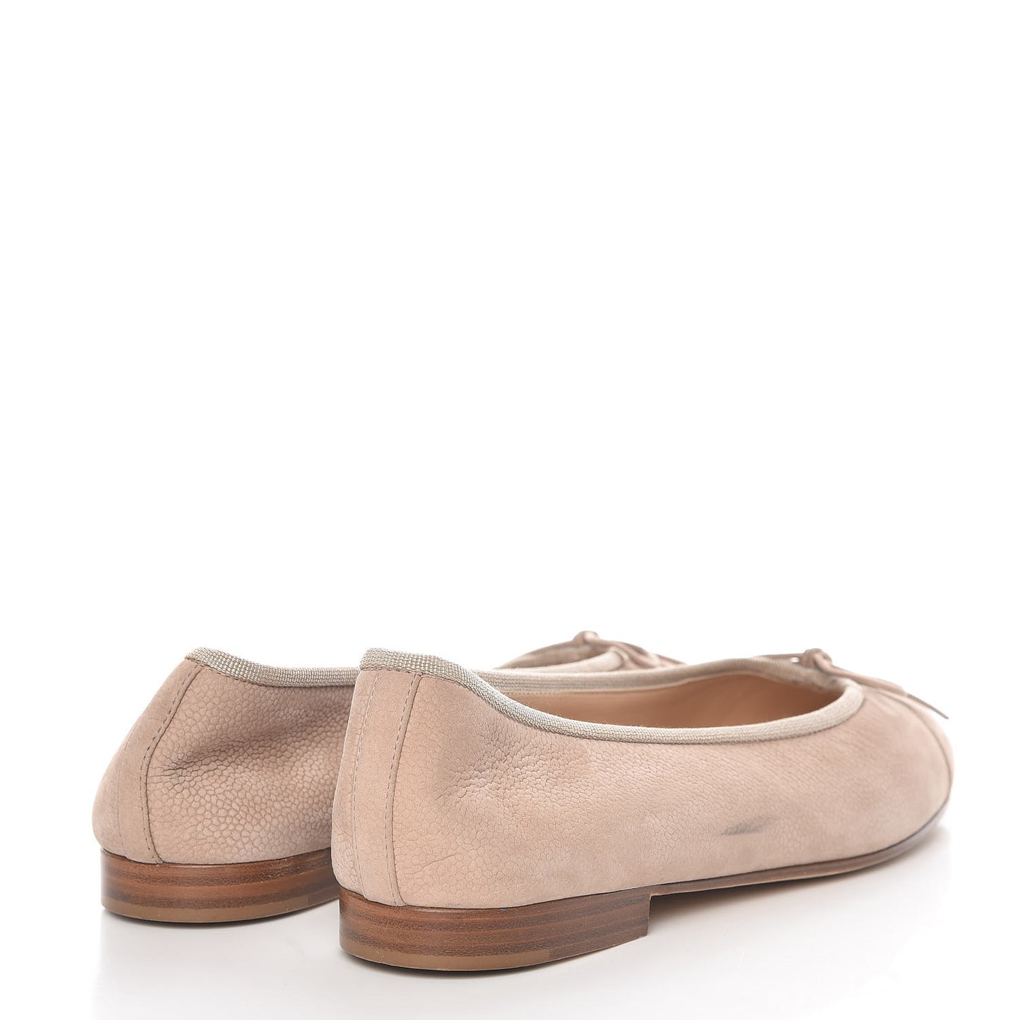 Nubuck Cap Toe CC Ballerina Flats 39.5 Light Brown