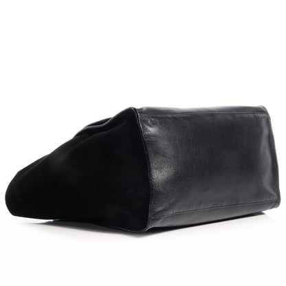 Celine Calfskin and Suede Medium Trapeze Black 4 of 10