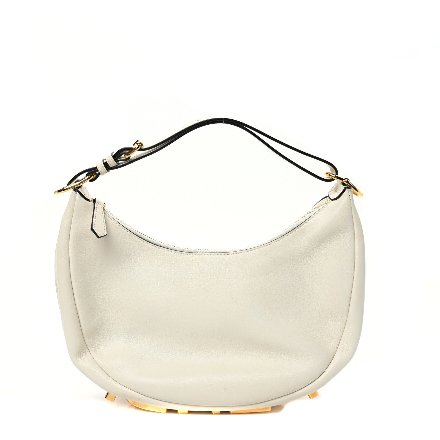 Fendi Vitello Grace Matte Small Fendigraphy Hobo Bag White Ice 1 of 9
