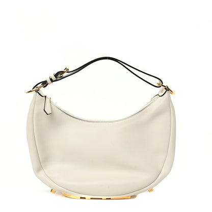Fendi Vitello Grace Matte Small Fendigraphy Hobo Bag White Ice 1 of 9