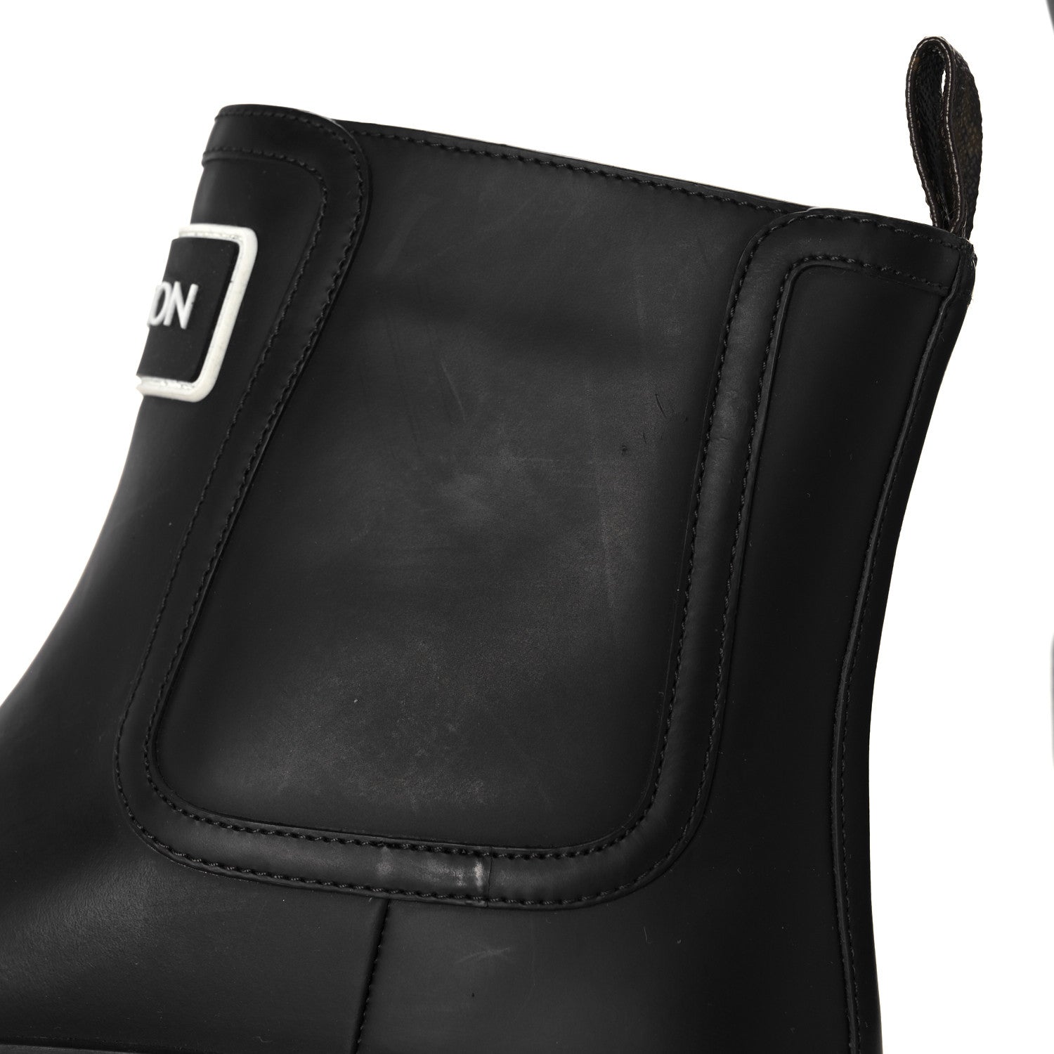 Louis Vuitton Calfskin Polar Flat Ankle Boots 38 Black 10 of 10