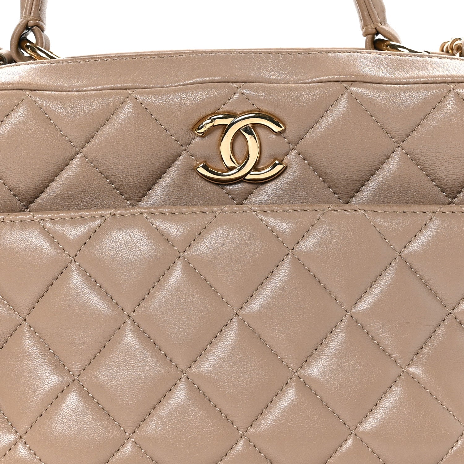Chanel Lambskin Quilted Medium Trendy CC Bowling Bag Beige 8 of 14