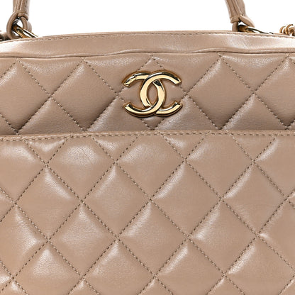 Chanel Lambskin Quilted Medium Trendy CC Bowling Bag Beige 8 of 14