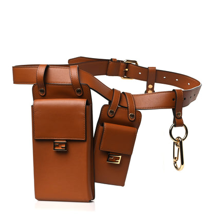 Fendi Vitello Glacier Utility Belt Pouch Cuoio 2 of 8