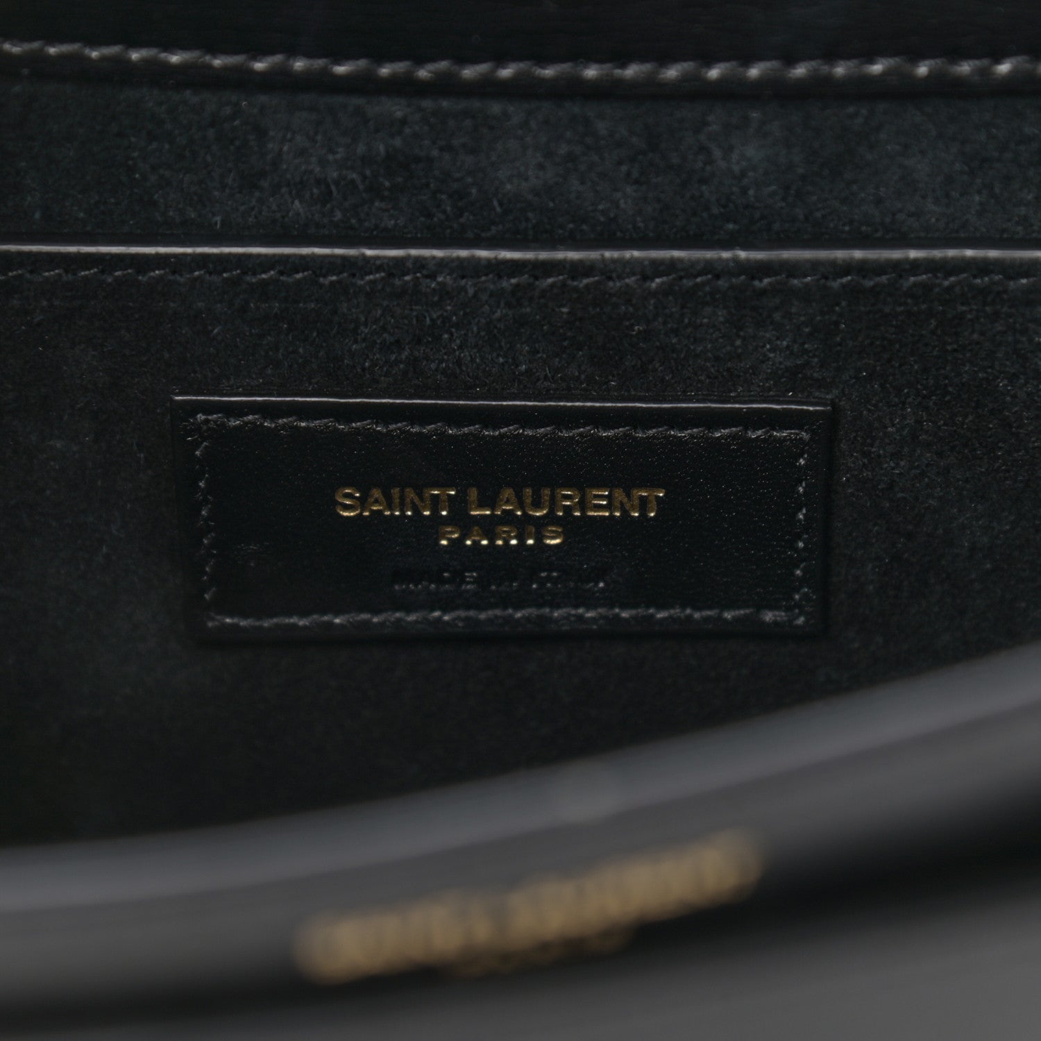 Saint Laurent Smooth Calfskin Medium Monogram Sunset Satchel Black 6 of 11