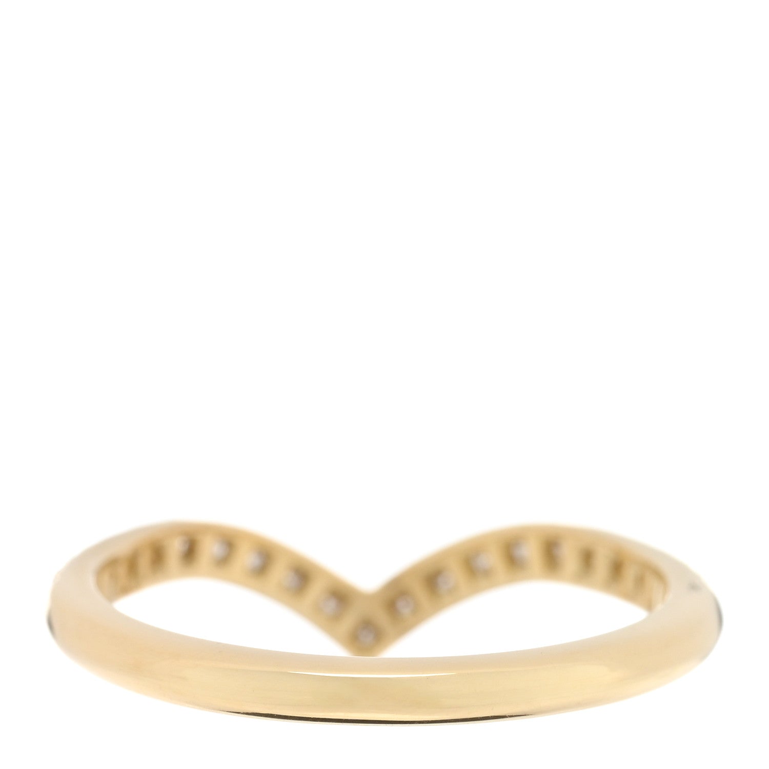 Tiffany 18K Yellow Gold Diamond Soleste V Band Ring 52/6 3 of 4
