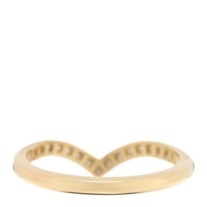 Tiffany 18K Yellow Gold Diamond Soleste V Band Ring 52/6 3 of 4
