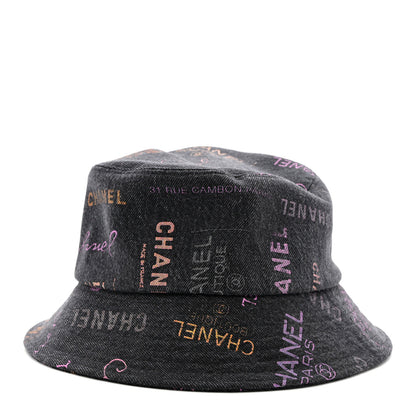 Chanel Denim Mood Cloche Bucket Hat M Black 1 of 8
