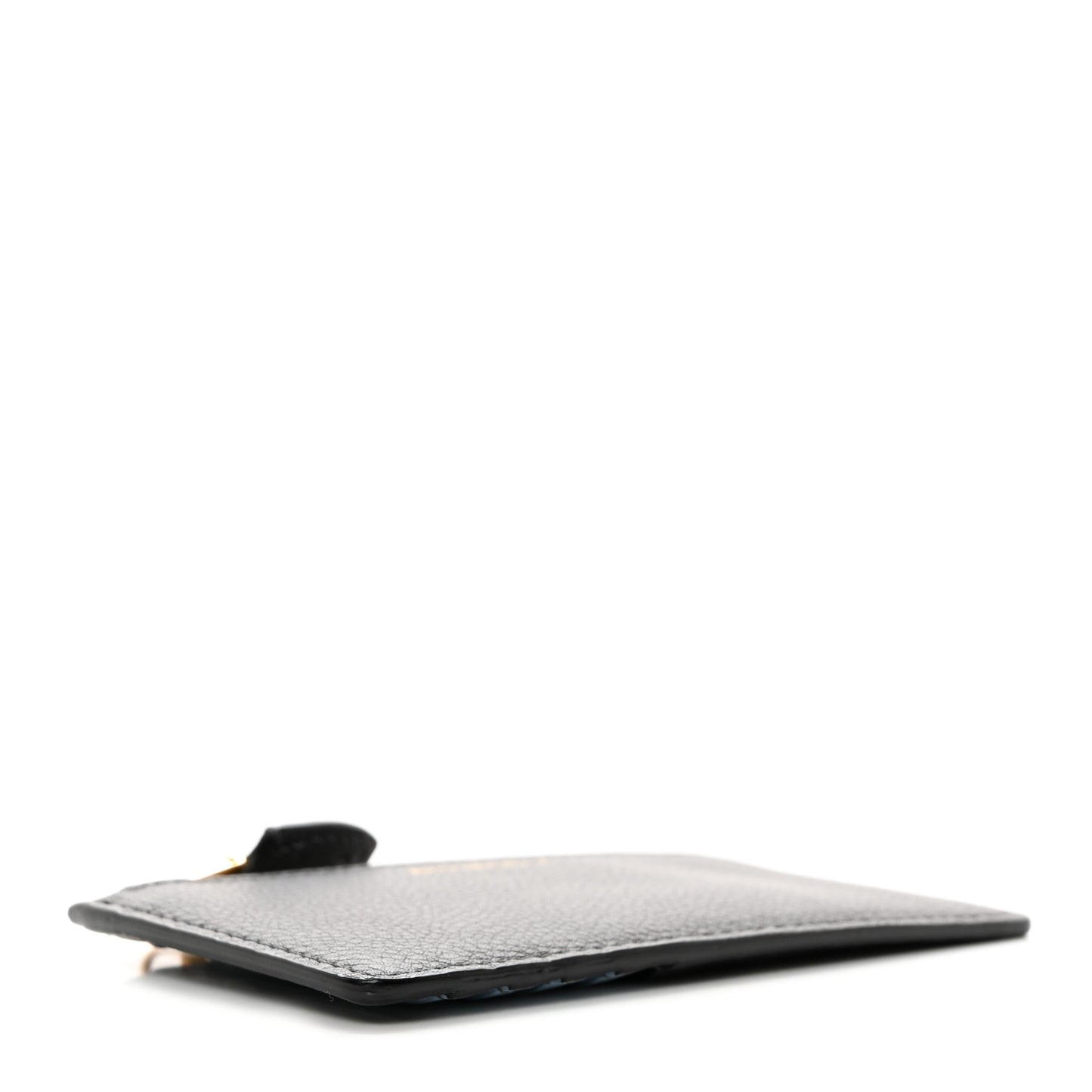 Grained Calfskin Two Tone Somerset Coin Case Card Holder Charcoal Grey