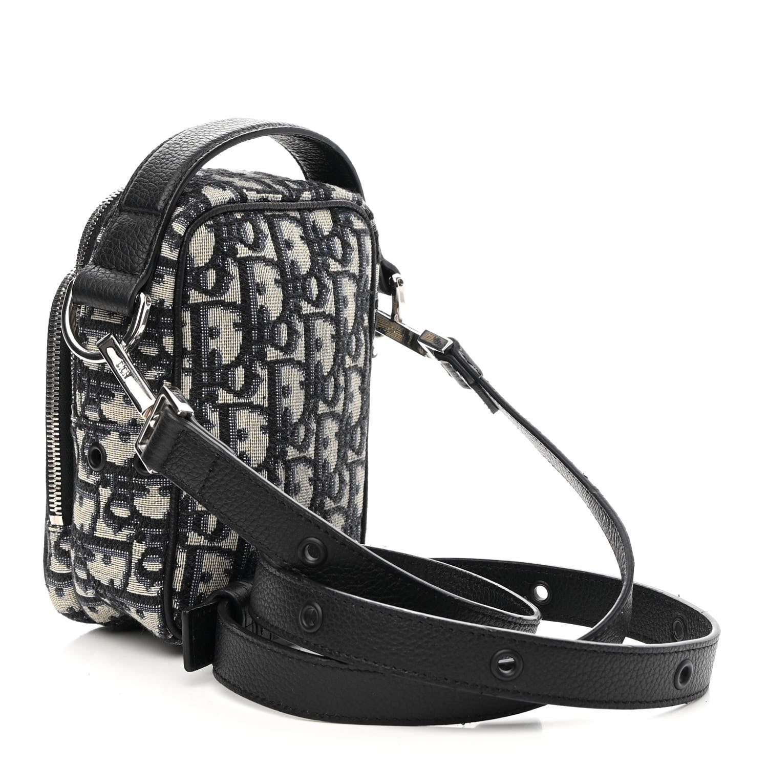 Christian Dior Oblique Crossbody Bag Blue 3 of 9