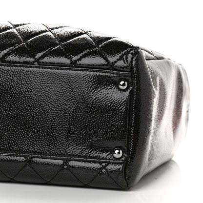 Chanel Glazed Caviar Quilted Diamond Shine Small Tote Black 11 of 11