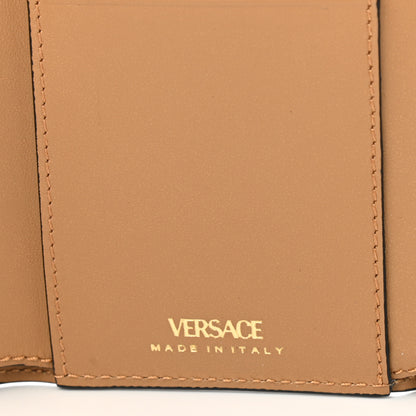 Versace Vitello Virtus Tri-Fold Wallet Caramel 6 of 8